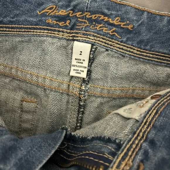 vintage abercrombie y2k micro mini denim skirt size 2 ! - Picture 6 of 6